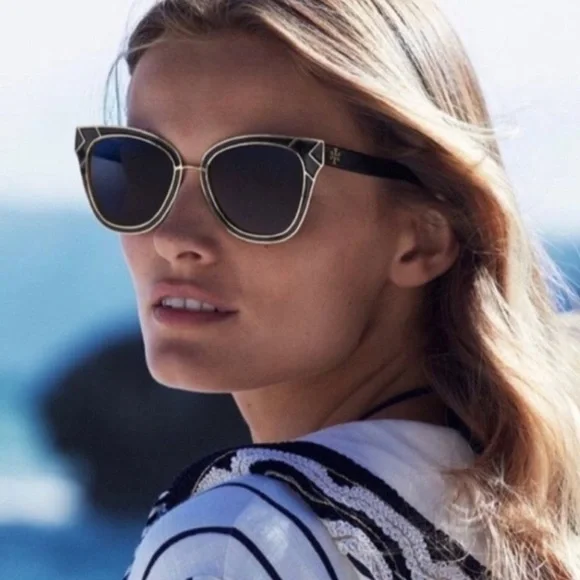 Tory Burch | Accessories | Tory Burch Black And Gold Cateye  display picture 2